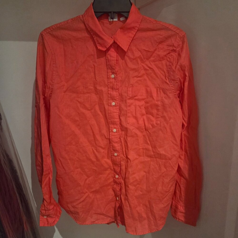 GAP Red Button-Up Collared Shirt